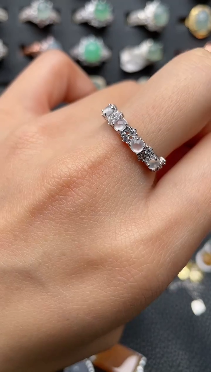 【闪购商品】翡翠戒指银S925镶嵌1111111111  71