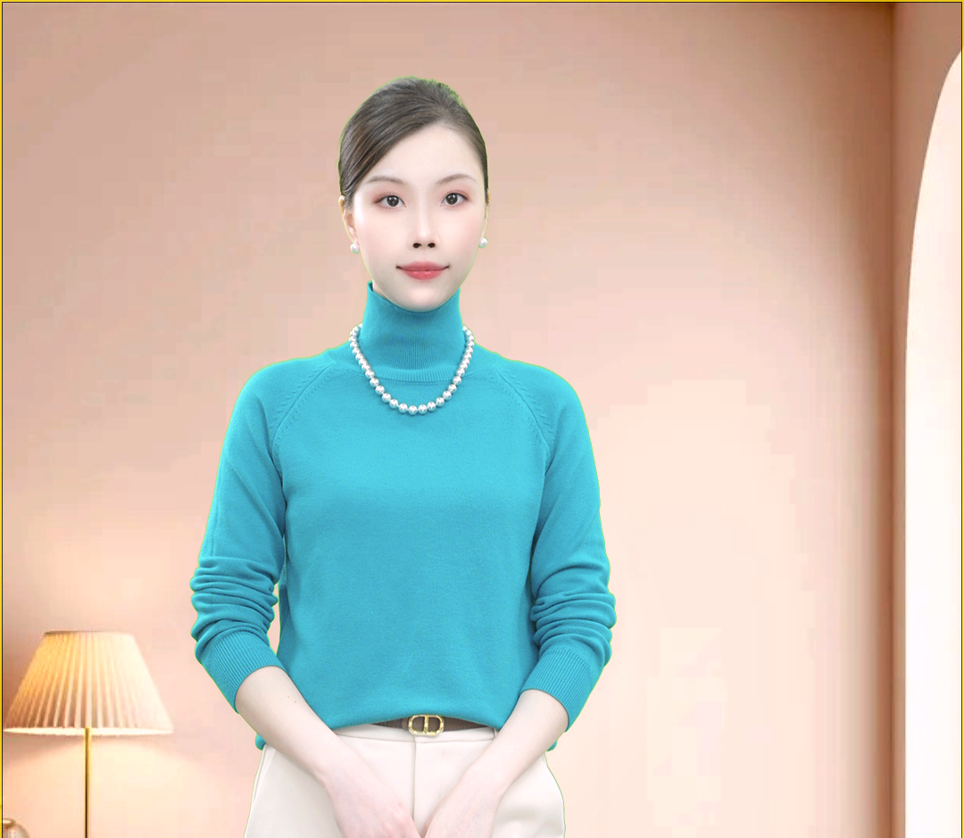 一衣双领，可高领可中领，秋季必备暖脖百搭毛衣X2C31149