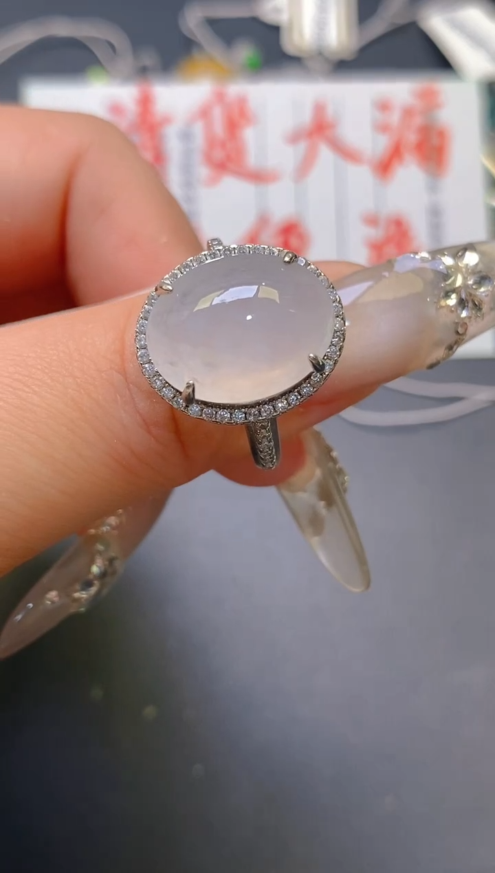 【闪购商品】翡翠耳饰银S925镶嵌天然A货翡翠1