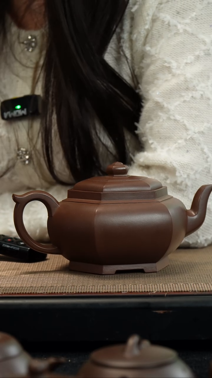 【闪购商品】紫砂茶壶老紫泥六方华灯