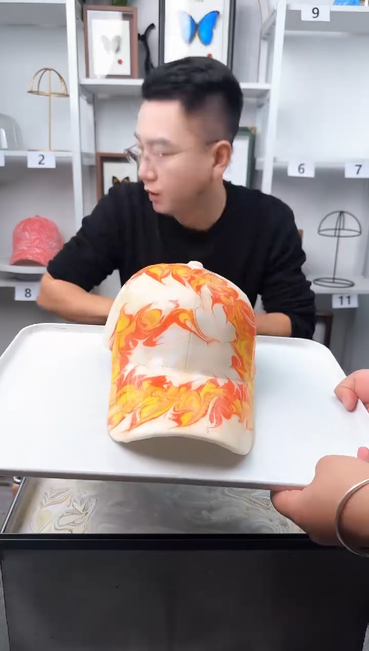 纯棉成人款奶咖龙水拓帽