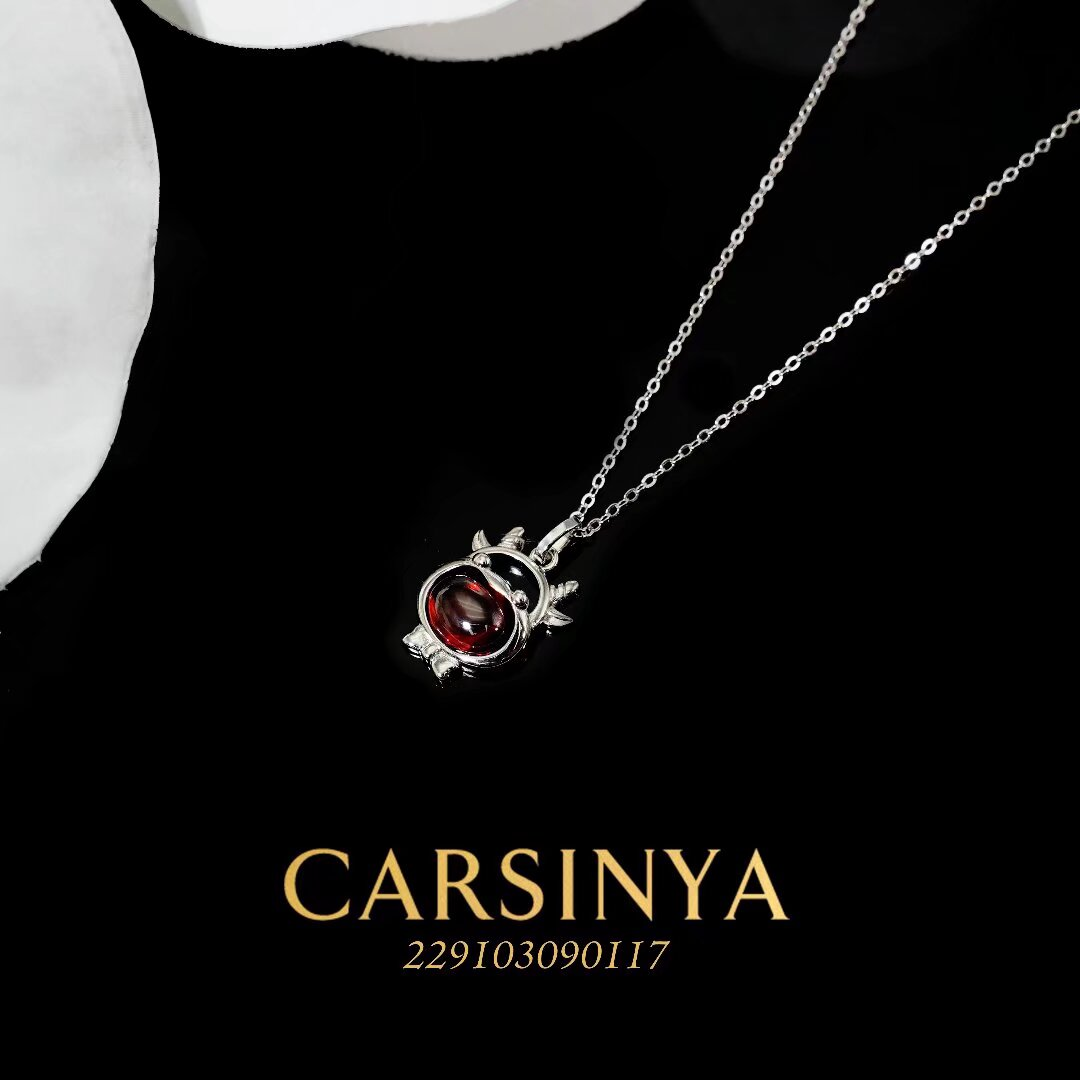 合金项链 【Carsinya卡思亚】红色椭圆形小牛项链229103090117