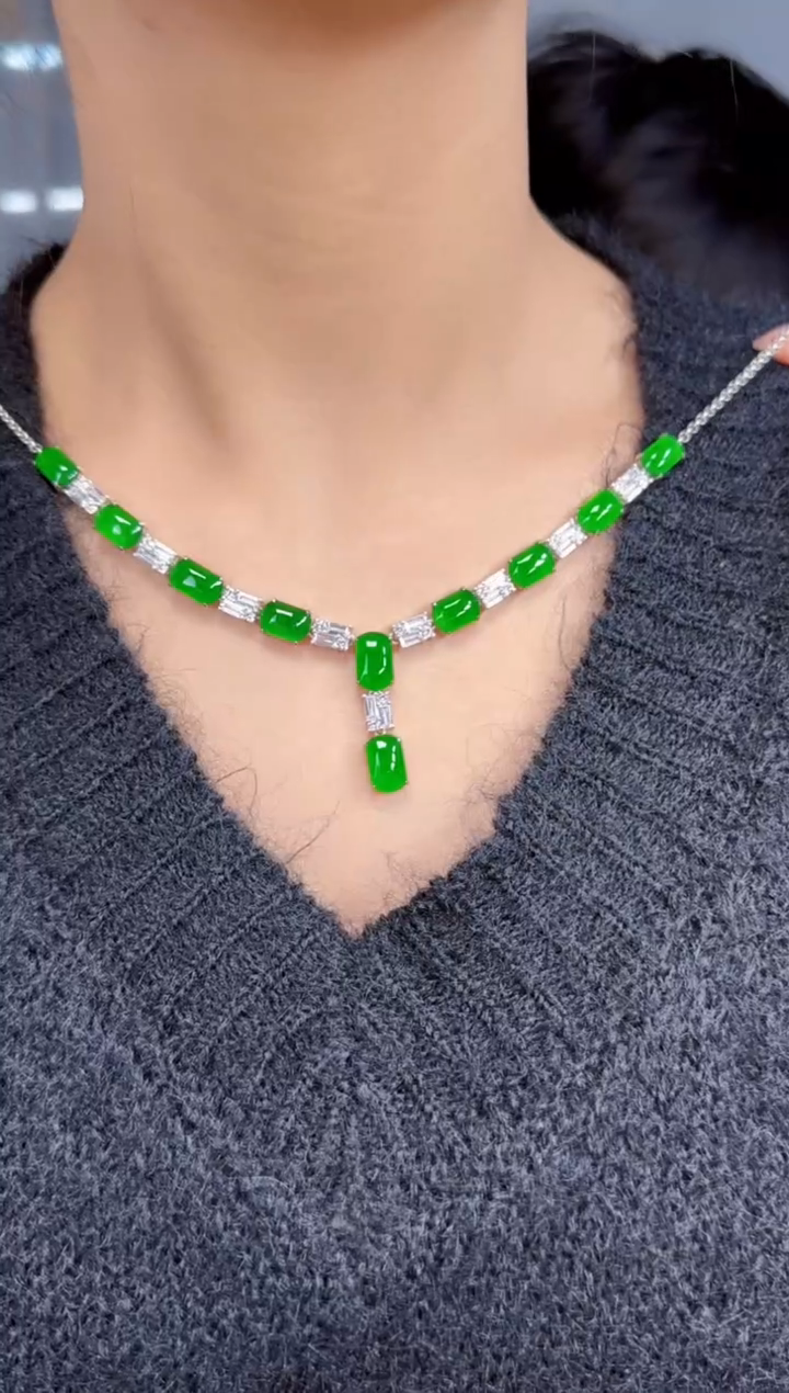 未镶嵌定制翡翠翡翠项链88