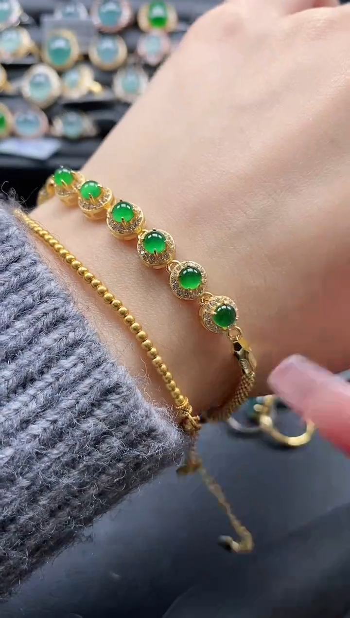 【闪购商品】翡翠戒指银S925镶嵌1111-2