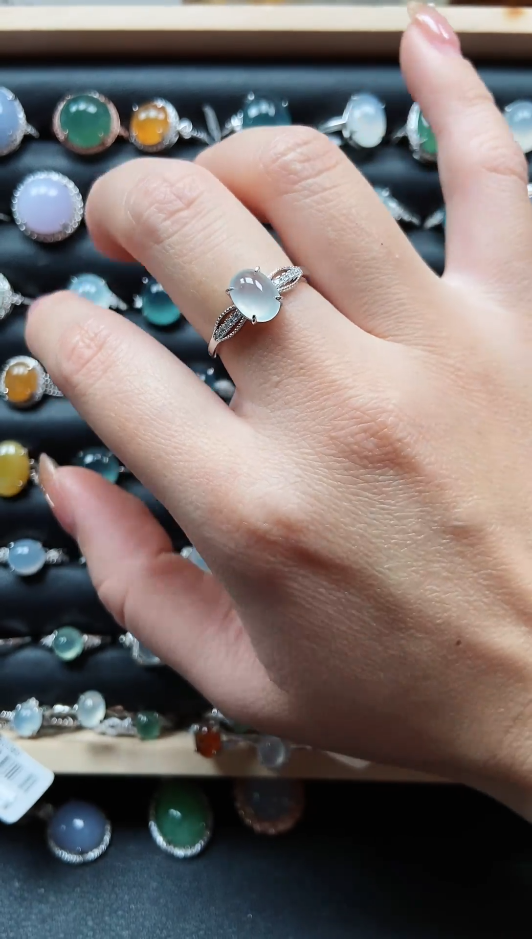 【闪购商品】翡翠戒指银S925镶嵌333333333