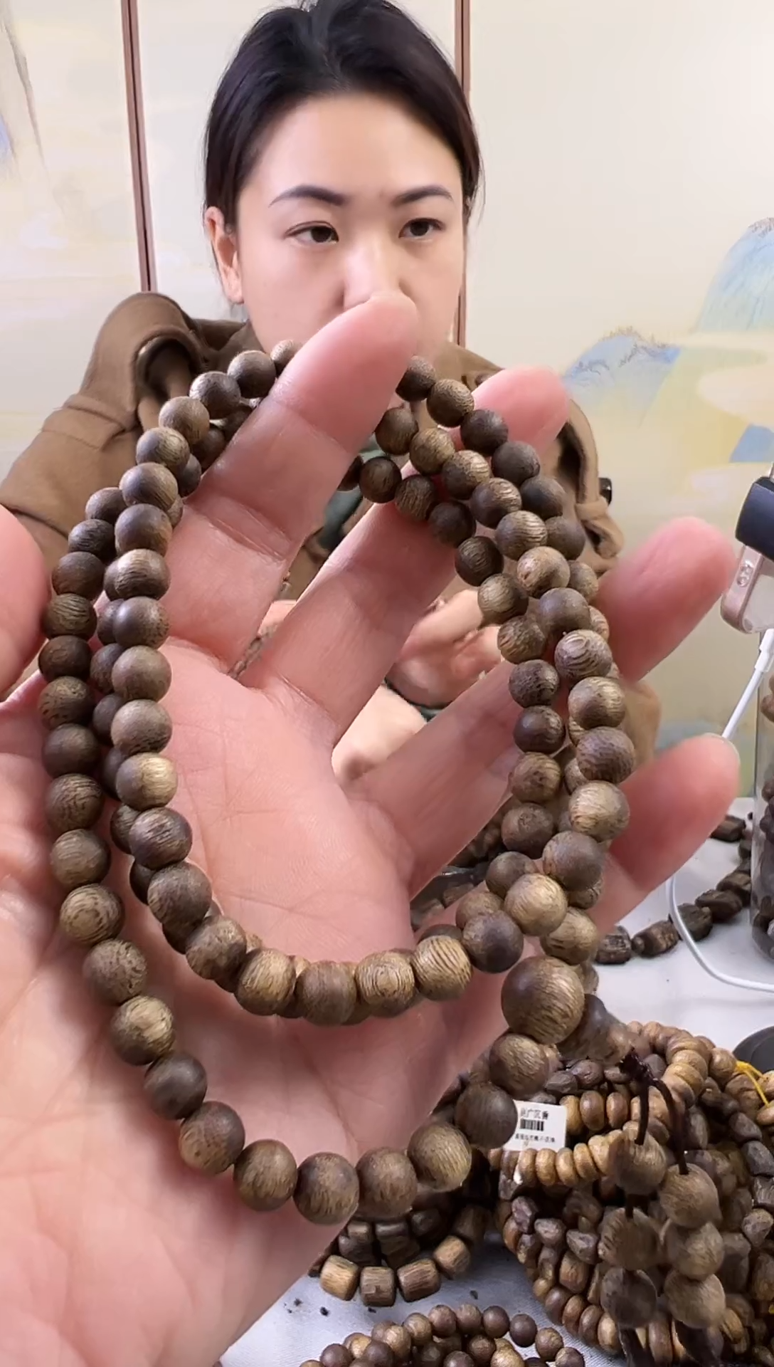 【闪购商品】沉香手串棋楠圆珠多圈手串13克