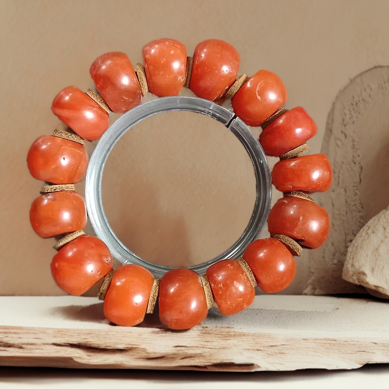 DZ7930  老甘南南红 大珠 手串-FS 文玩/评级