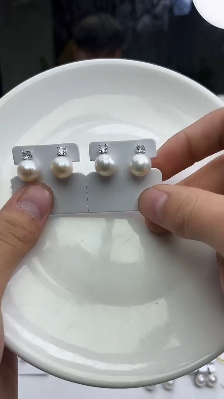 未镶嵌耳饰淡水珍珠白色系11mm戴妃(多样性发一）