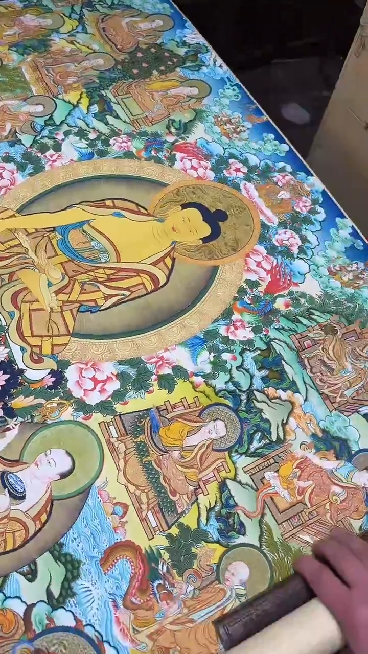 卷轴画【主播精品】高端卷轴画——唐卡011释迦摩尼
