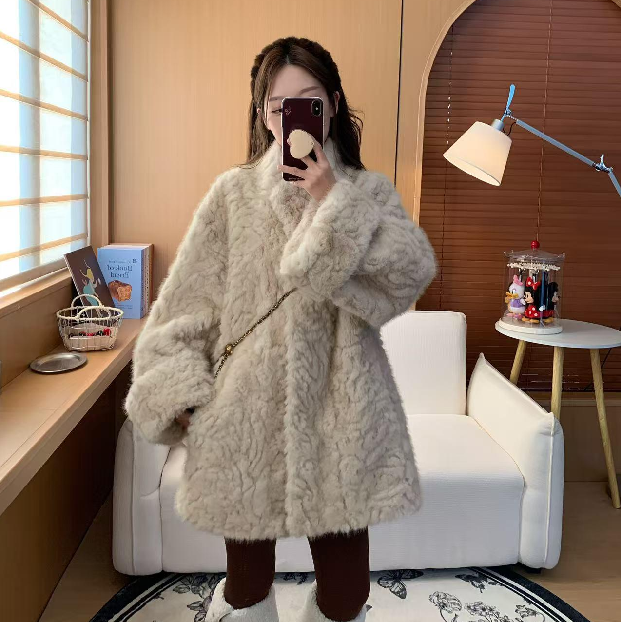 女士通勤风短外套立领休闲风加厚女装设计师长袖冬季