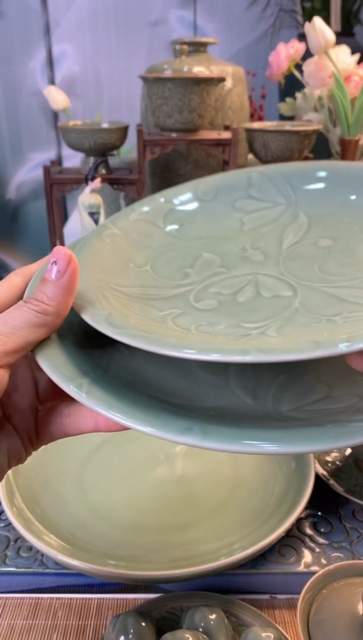 【闪购商品】微瑕8英寸玉兰圆盘b000005】2个