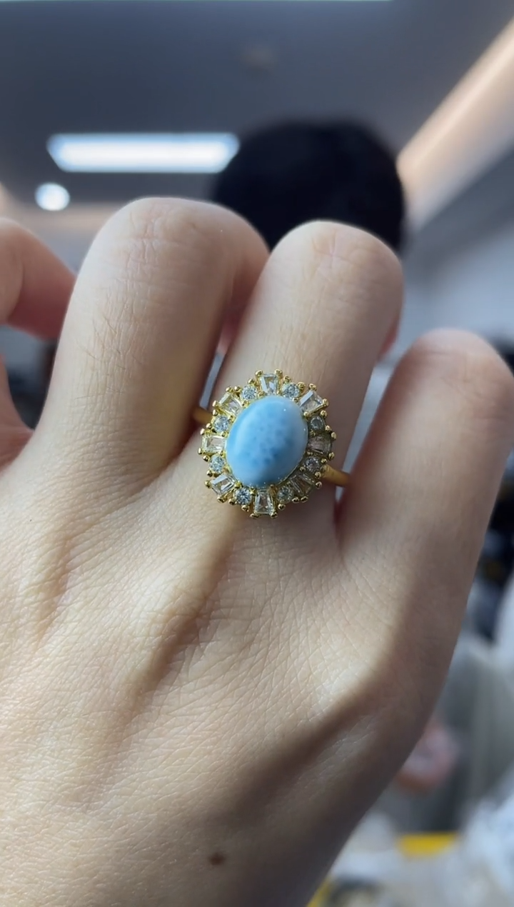 【闪购商品】针钠钙石（海纹石）戒指未镶嵌多样性一件发货