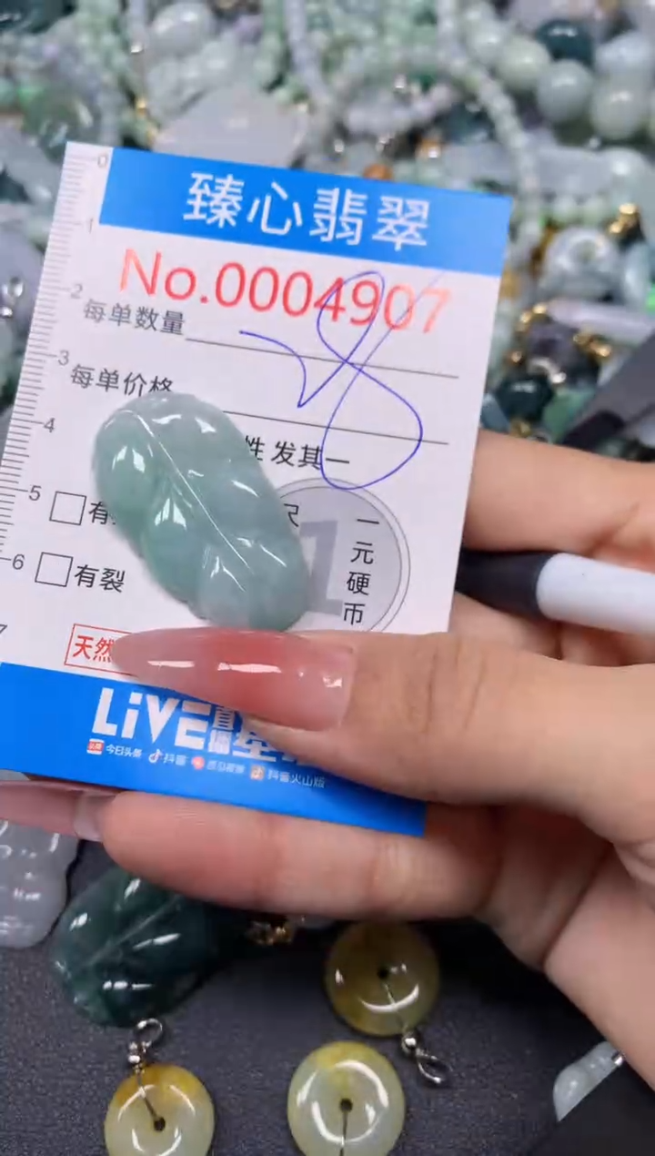 【闪购商品】翡翠颈饰未镶嵌含绳0004907