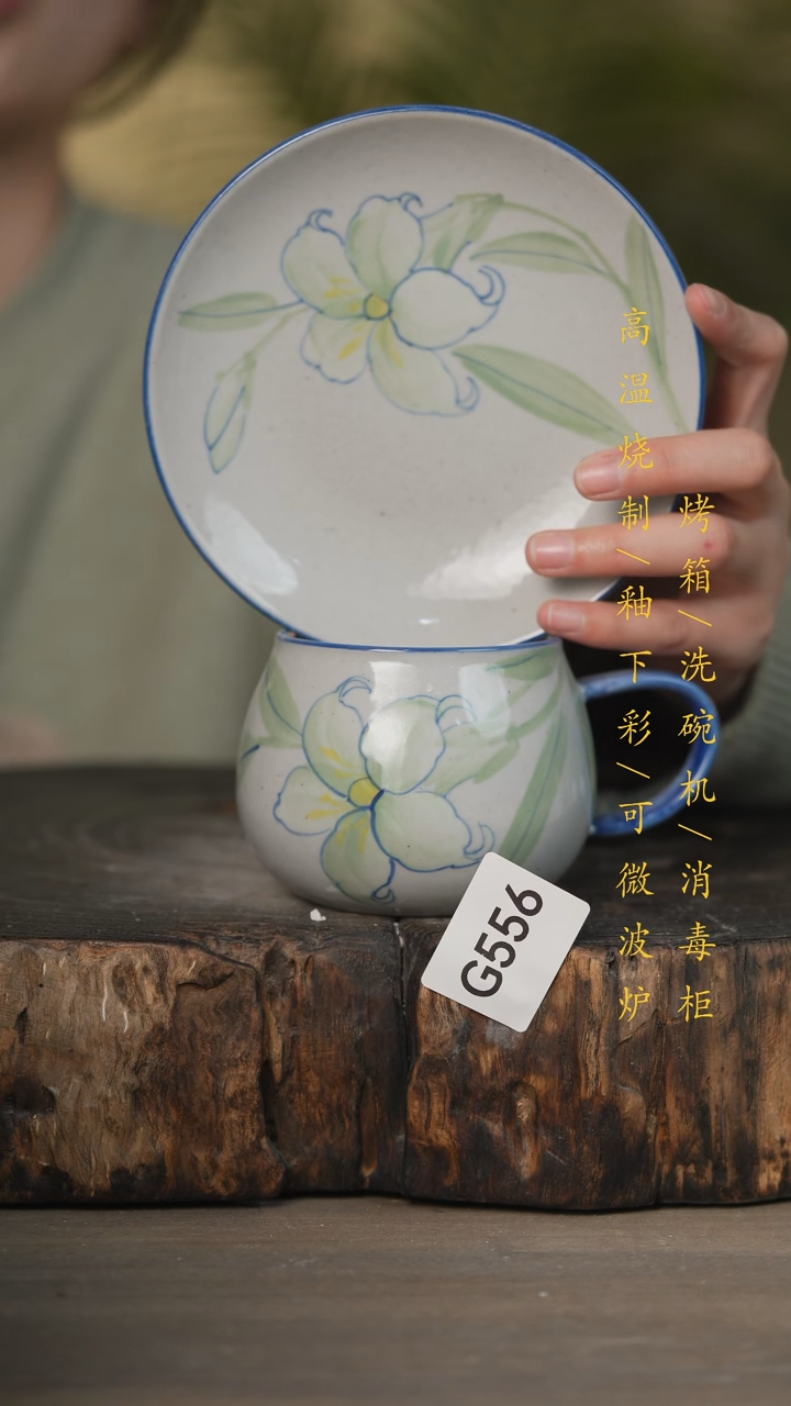 【闪购商品】瓷片景德镇高温釉下彩可微波烤箱洗碗机556