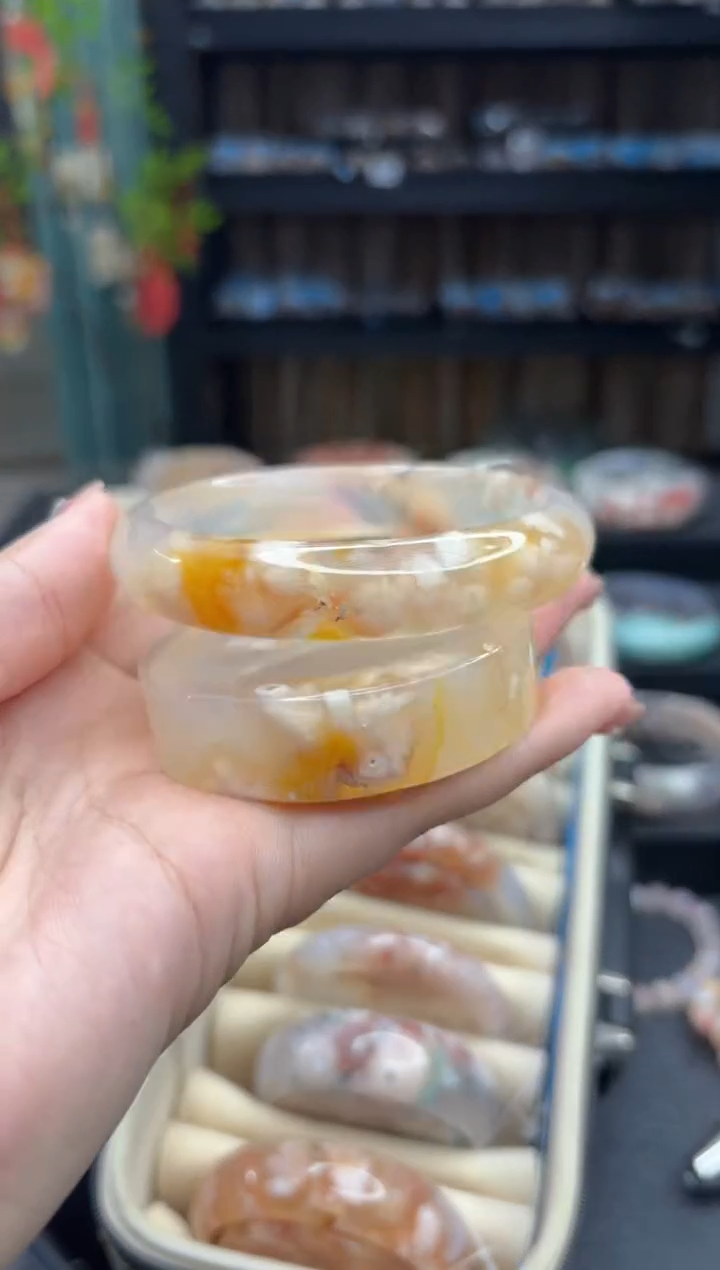 【闪购商品】石英质玉手镯未镶嵌629（60圈赠送镯心）