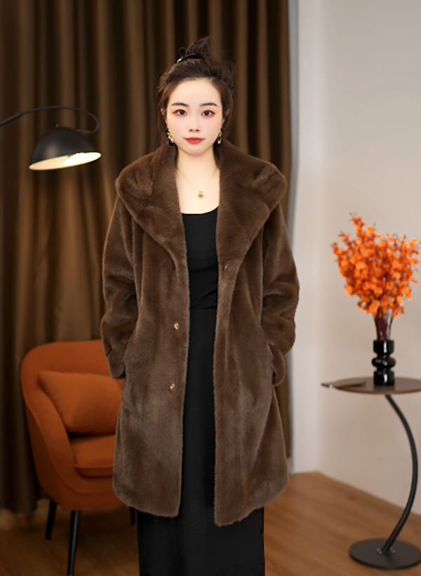 时尚妈妈北极貂外套皮毛一体