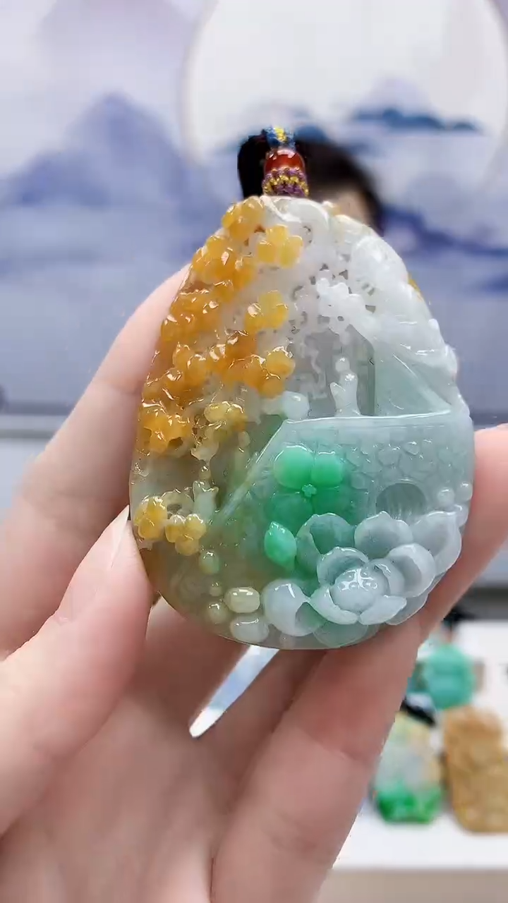 未镶嵌定制翡翠5160ry-毛货挂件81