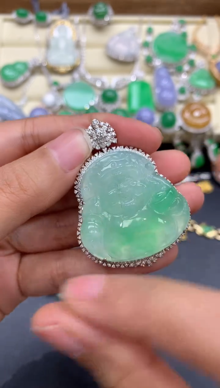 【闪购商品】翡翠颈饰18K金镶嵌589-中国好珍宝