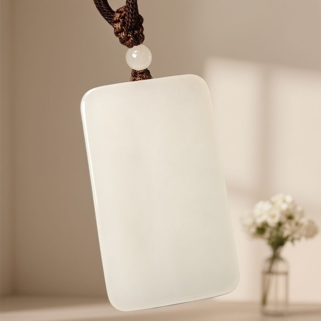 （超福利价错过无）和田玉无事牌老熟油润细腻男女通用时尚百搭