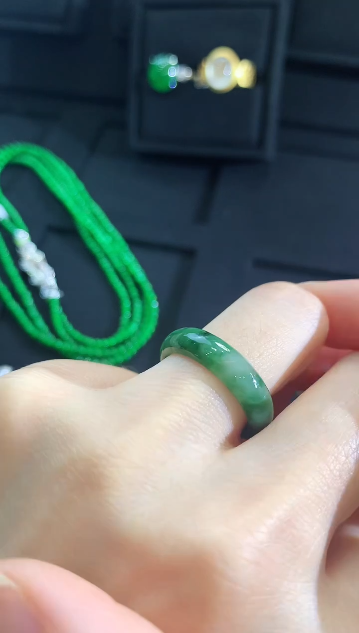 【闪购商品】翡翠戒指未镶嵌戒指15.5