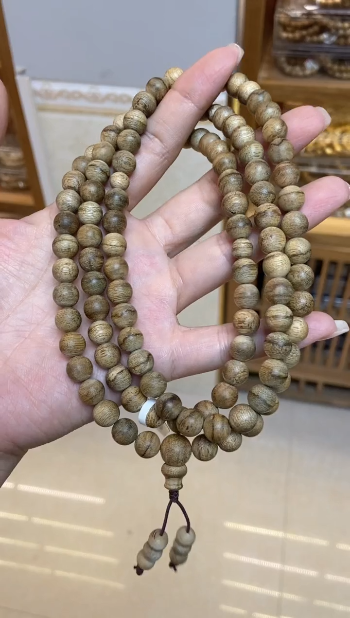沉香手串达拉干圆珠长串0.9多样性发其一