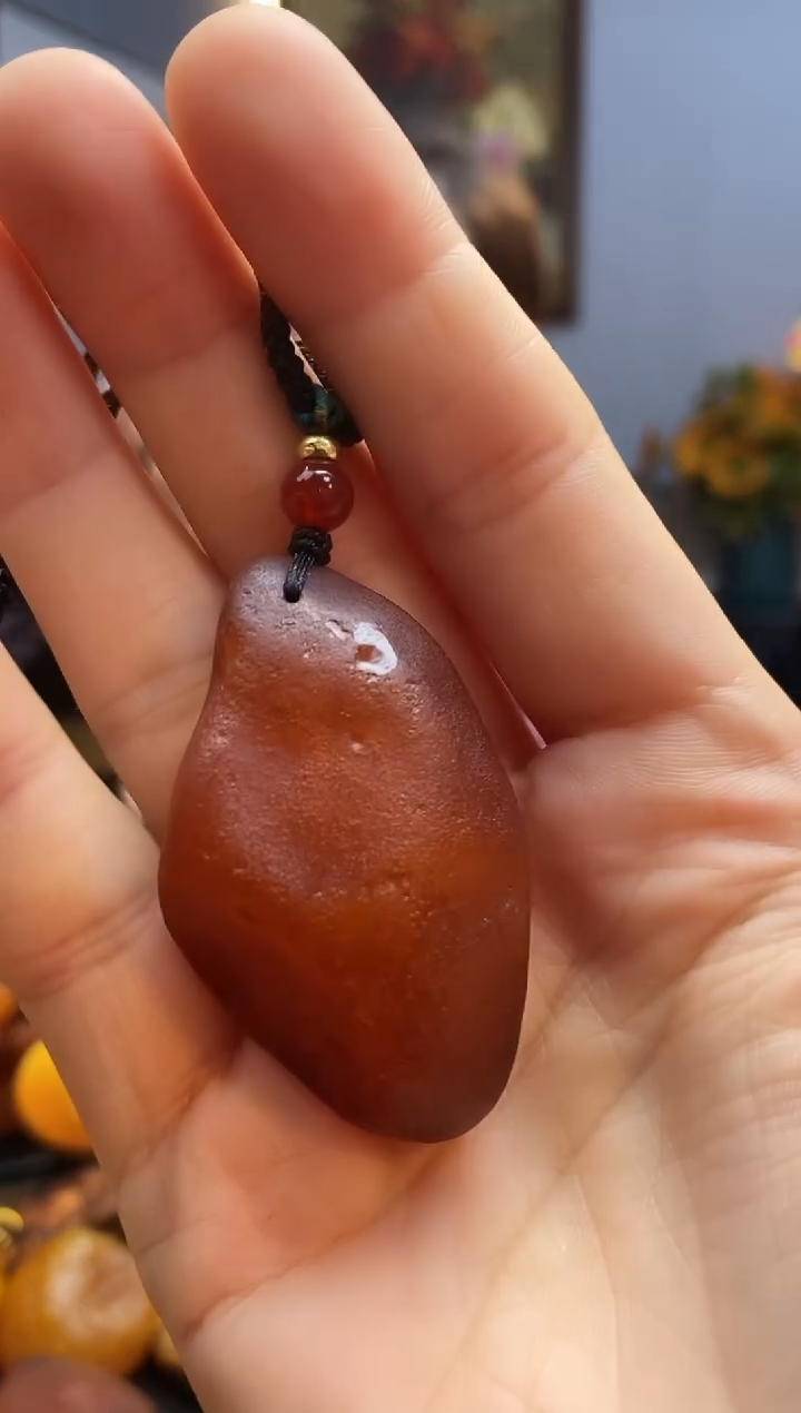 琥珀颈饰未镶嵌挂件