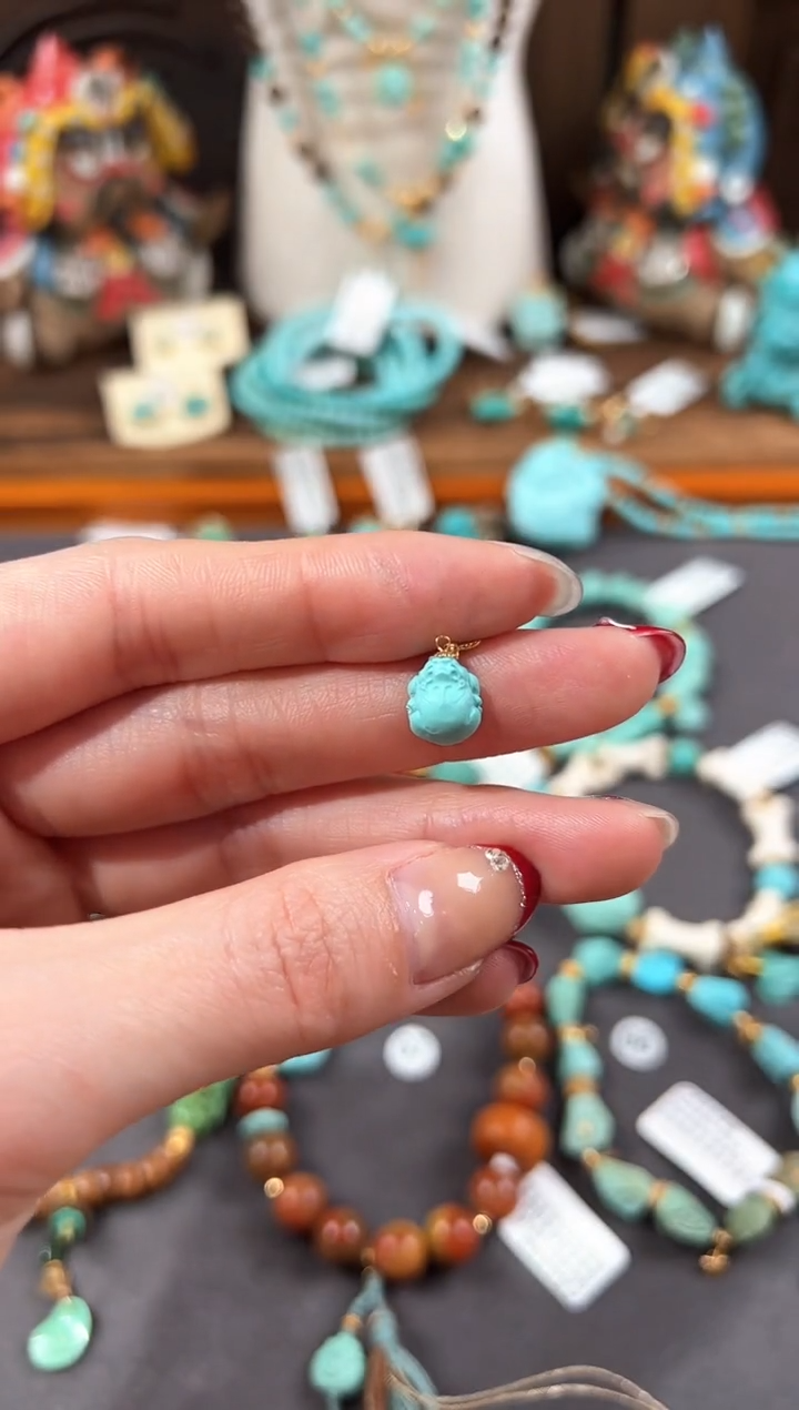 【闪购商品】绿松石提溜18K金镶嵌绿松石提溜