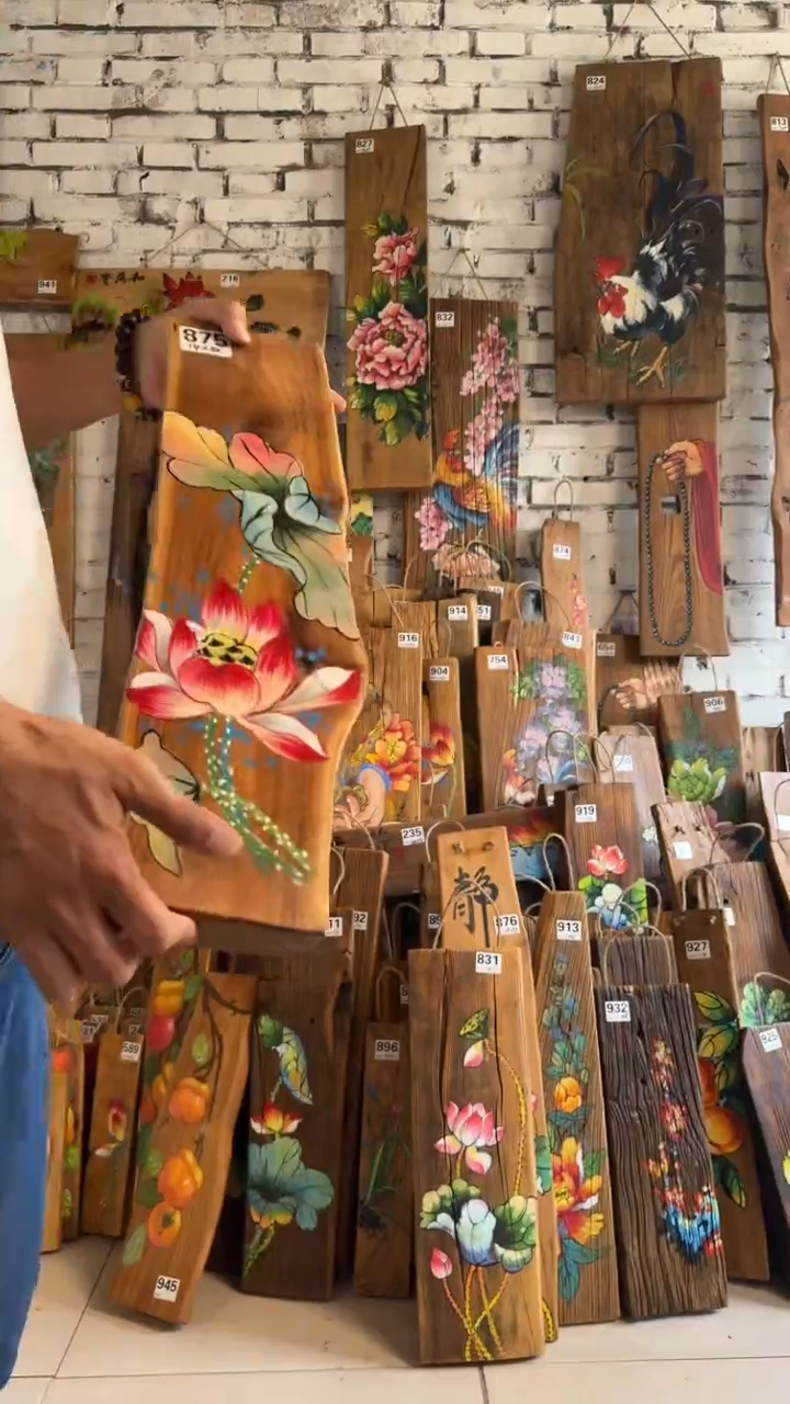 吊坠桃核875号门板画