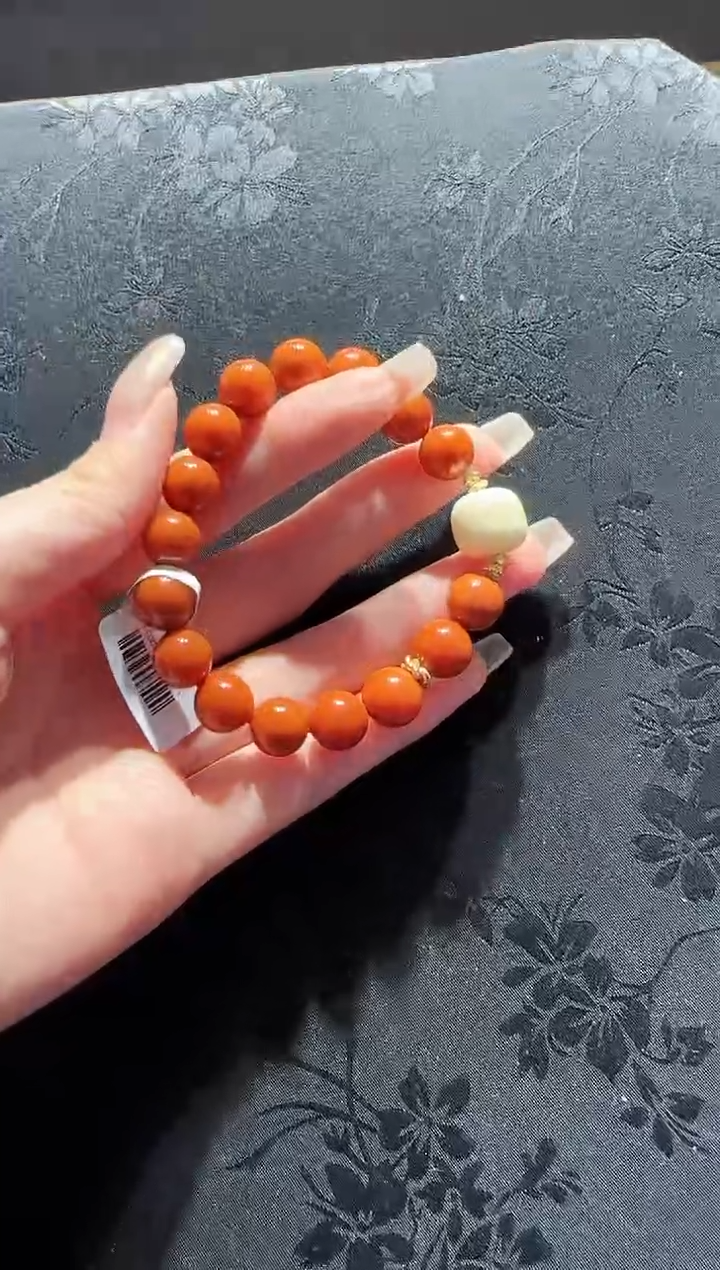 【闪购商品】南红玛瑙手串未镶嵌南红手串设计款