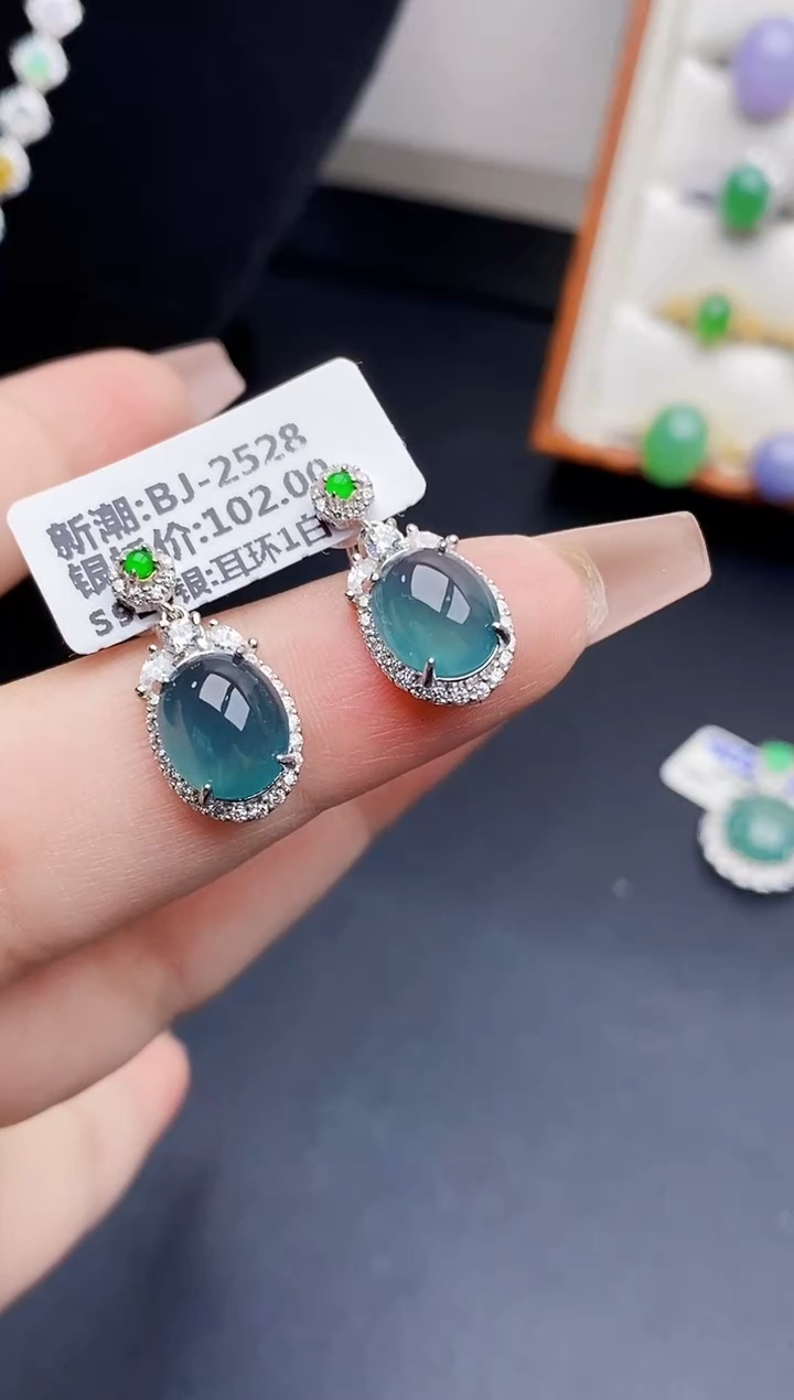 银S925镶嵌戒指翡翠1113