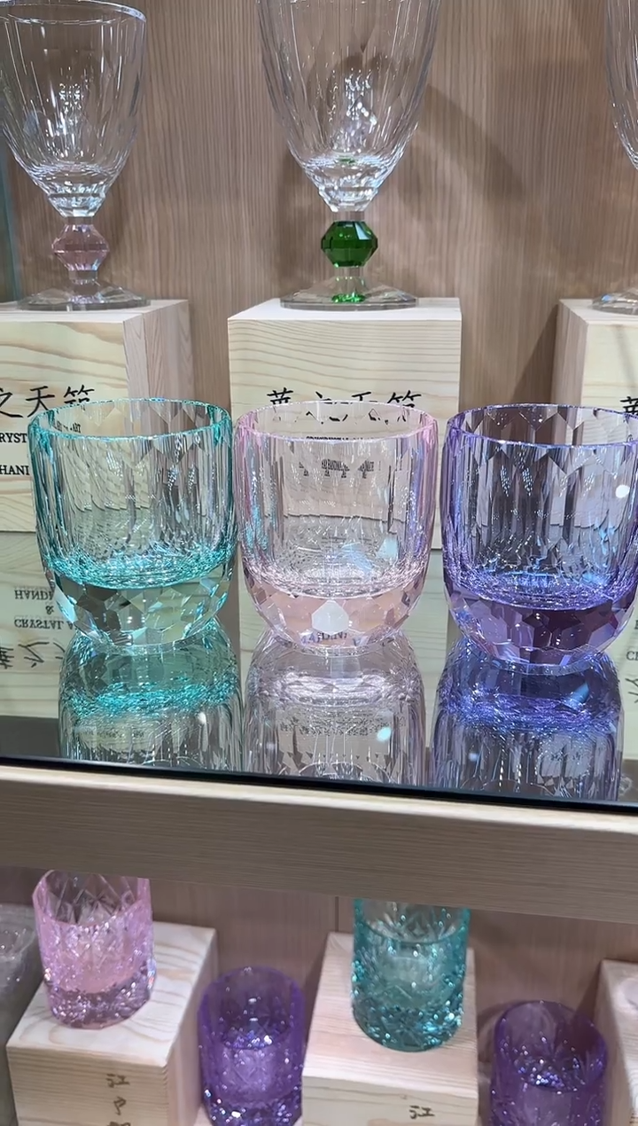 钻面杯 紫色粉色 薄荷绿 各一