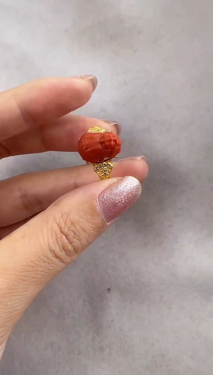 【闪购商品】南红玛瑙戒指银S925镶嵌10127068-戒指