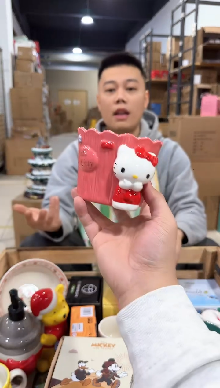 瓷片原盒kt猫树桩水杯