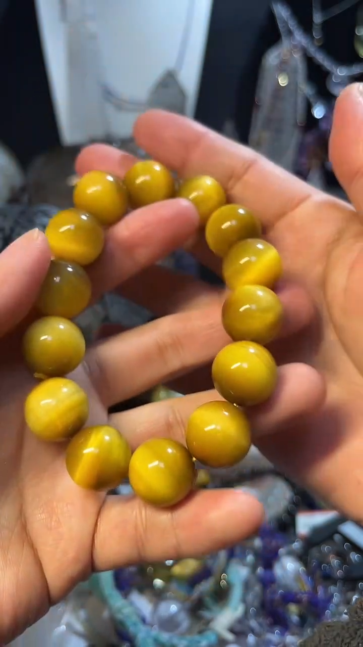 未镶嵌手链木变石天然金虎眼手链