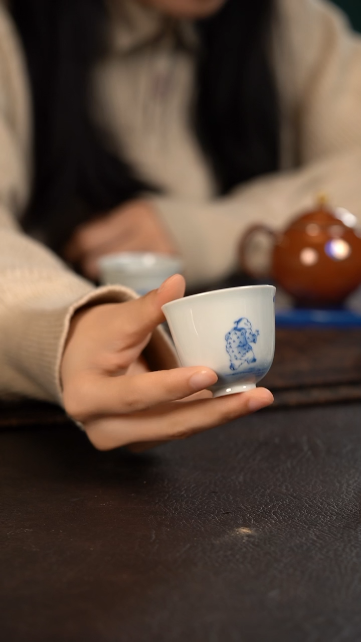 【闪购商品】杯聚澜堂童子采茶闻香杯C