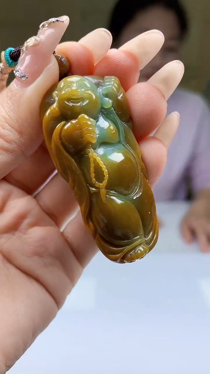 【闪购商品】定制翡翠未镶嵌4902ty-毛货挂件216