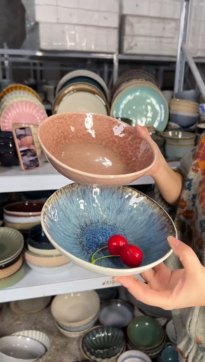 陶瓷外贸尾货瑕疵满20包邮X2菜碗组合