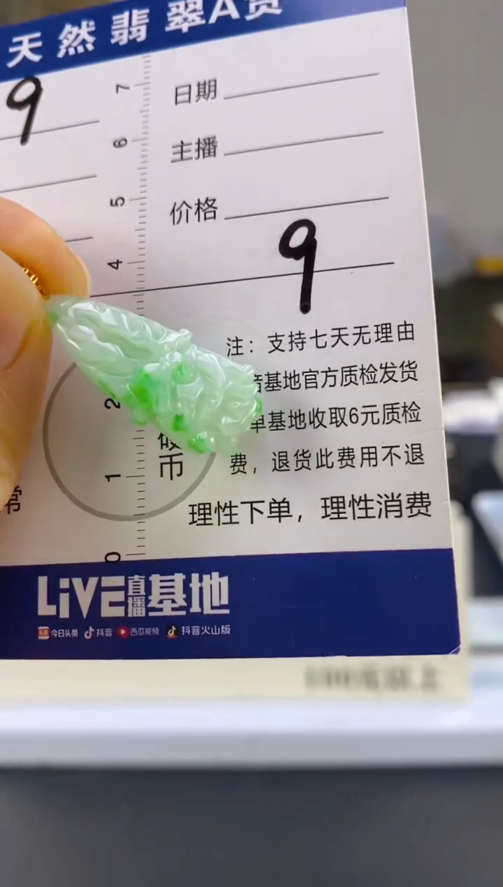 【闪购商品】翡翠颈饰18K金镶嵌天然A货翡翠