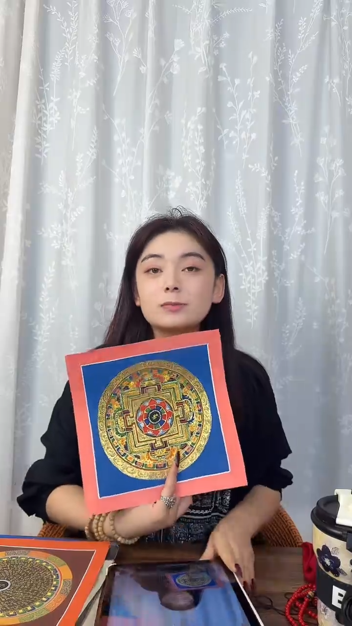 吊坠坛城-热贡纯手绘唐卡