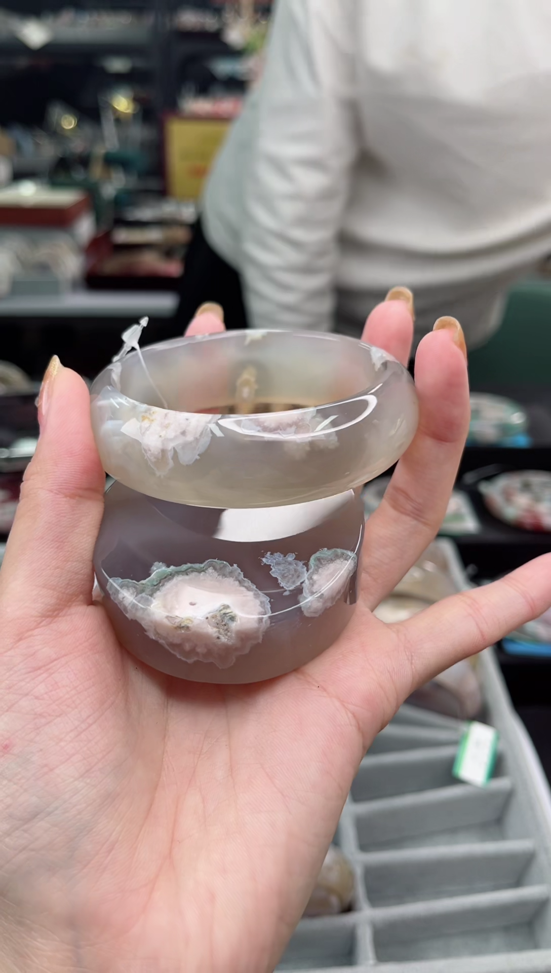 【闪购商品】石英质玉手镯未镶嵌59圈口（赠品镯心）3650364