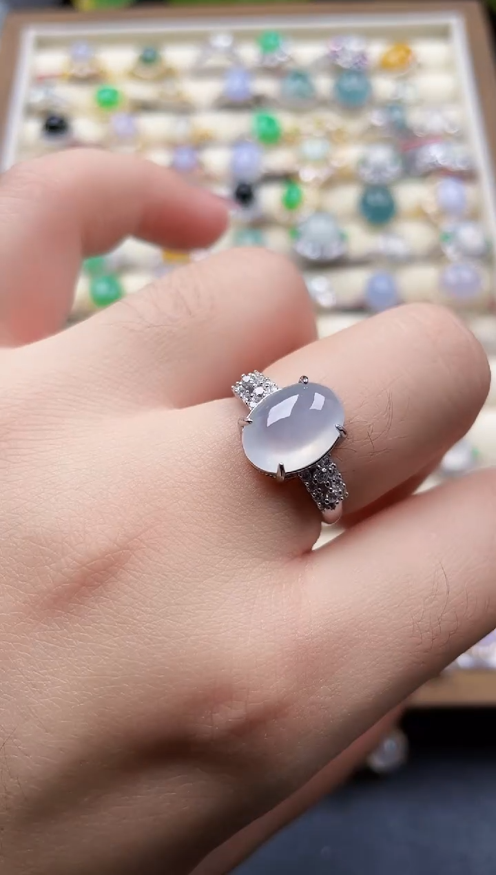 银S925镶嵌戒指翡翠42