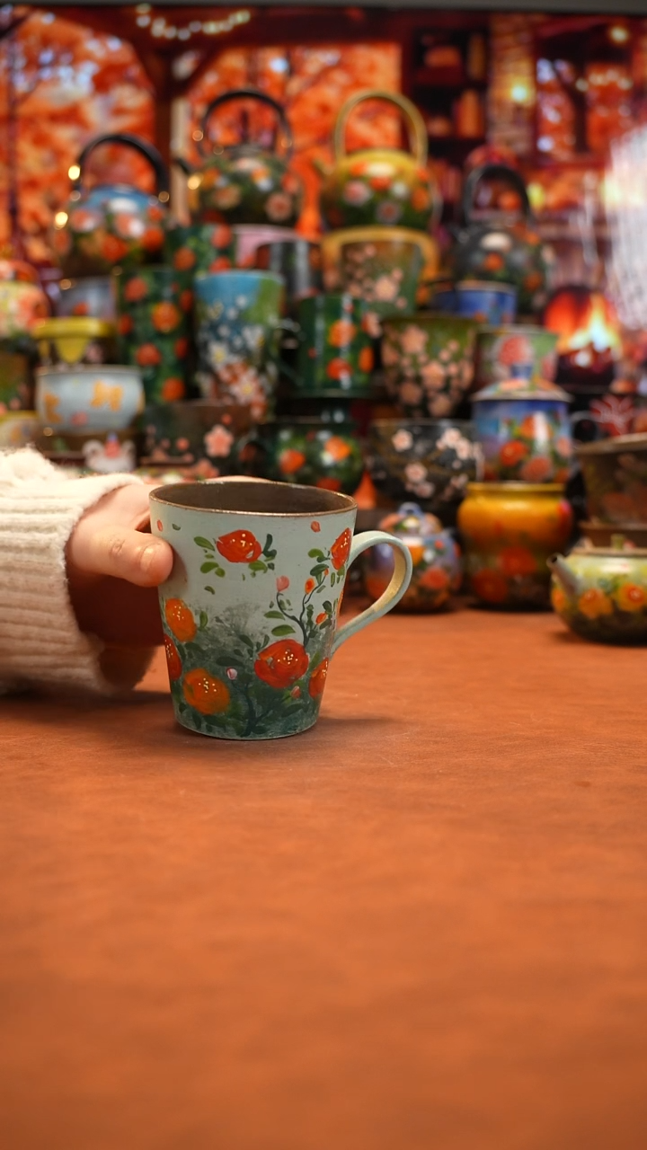 油画   釉下彩  杯子