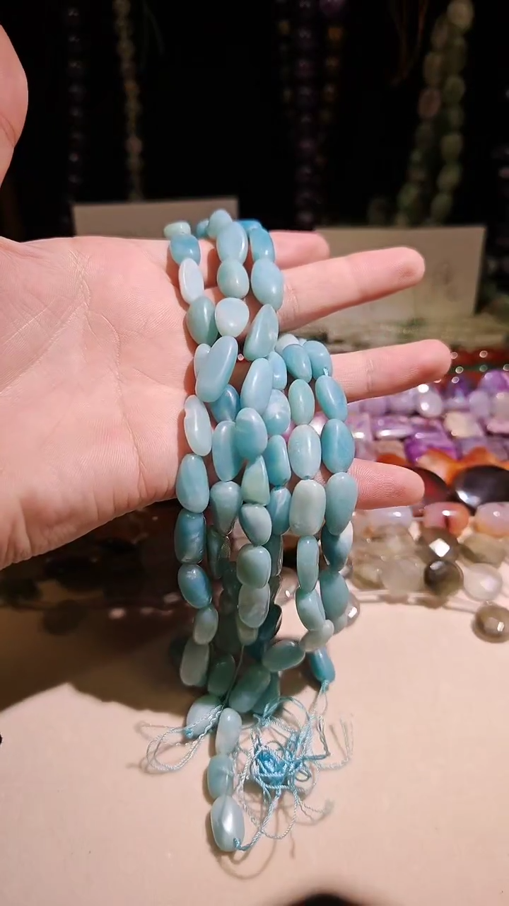 未镶嵌玛瑙/玉髓珠宝半成品天然亚马逊海纹石