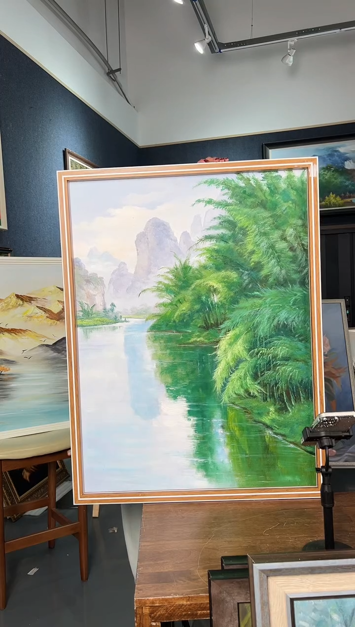 【闪购商品】油画26号 60*80 竹-手绘油画