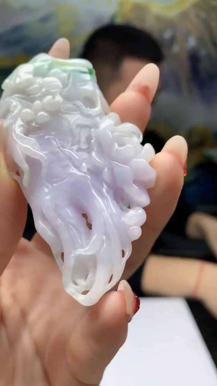 【闪购商品】定制翡翠未镶嵌1064ry-毛货挂件68