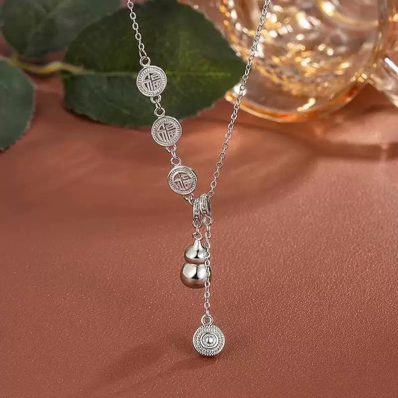 【T】足银项链 福禄葫芦项链 XL0089