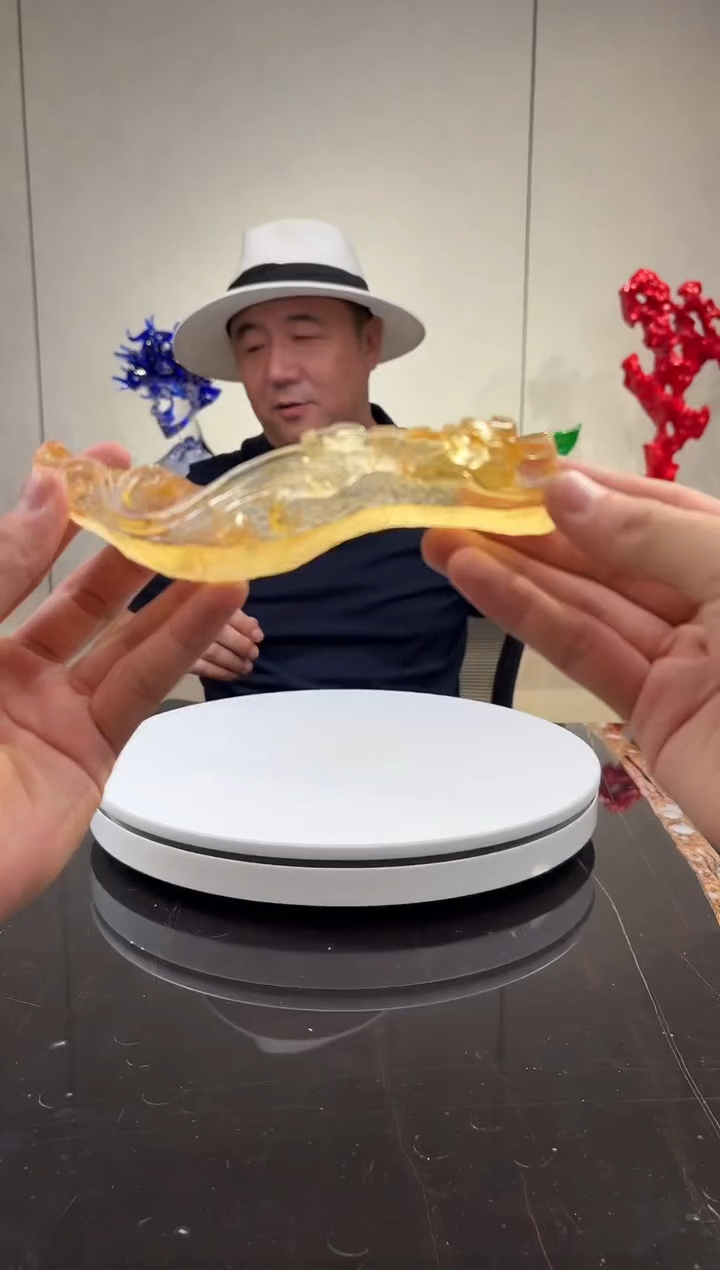 摆件CS0202010螭龙水晶琉璃笔架