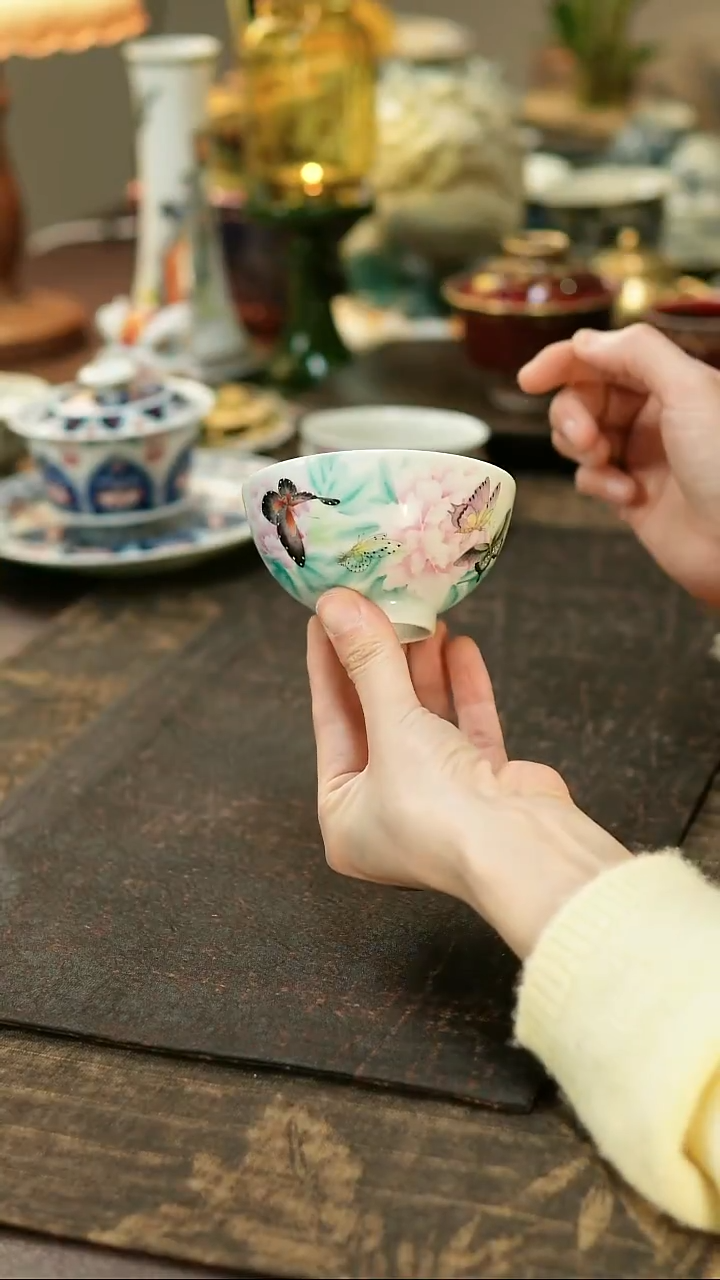 景德镇陶瓷杯碗柴烧多人