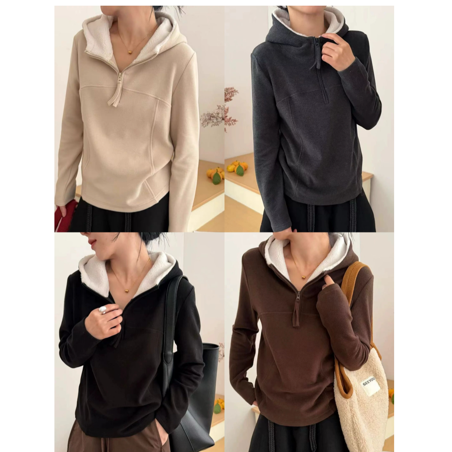 杨茹家新款25519连帽打底