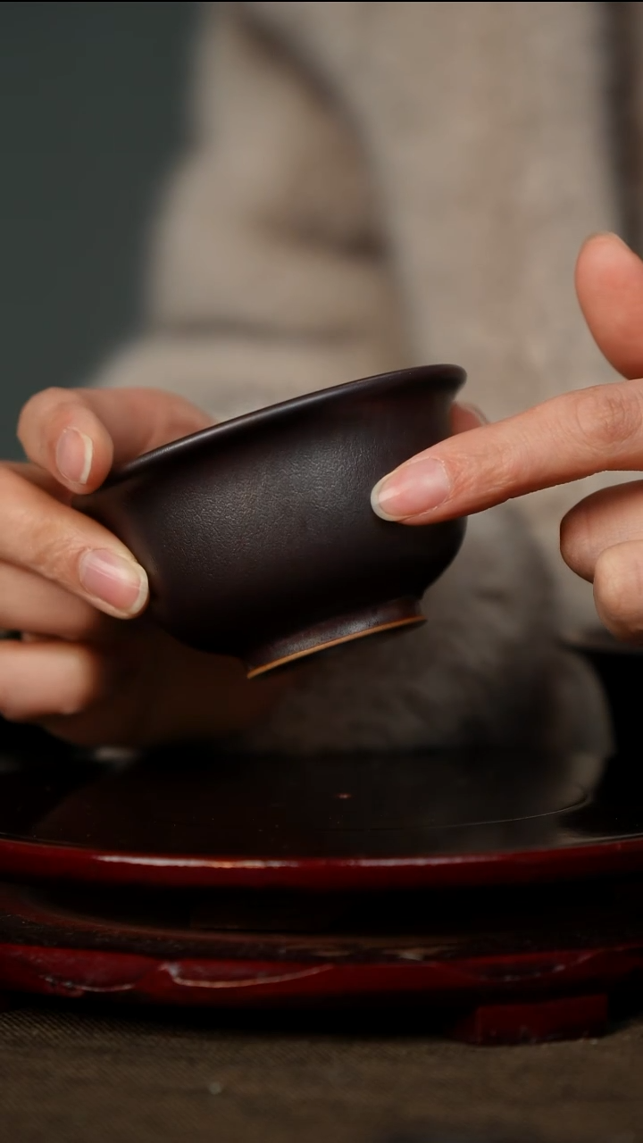 全品 紫金 压手杯 